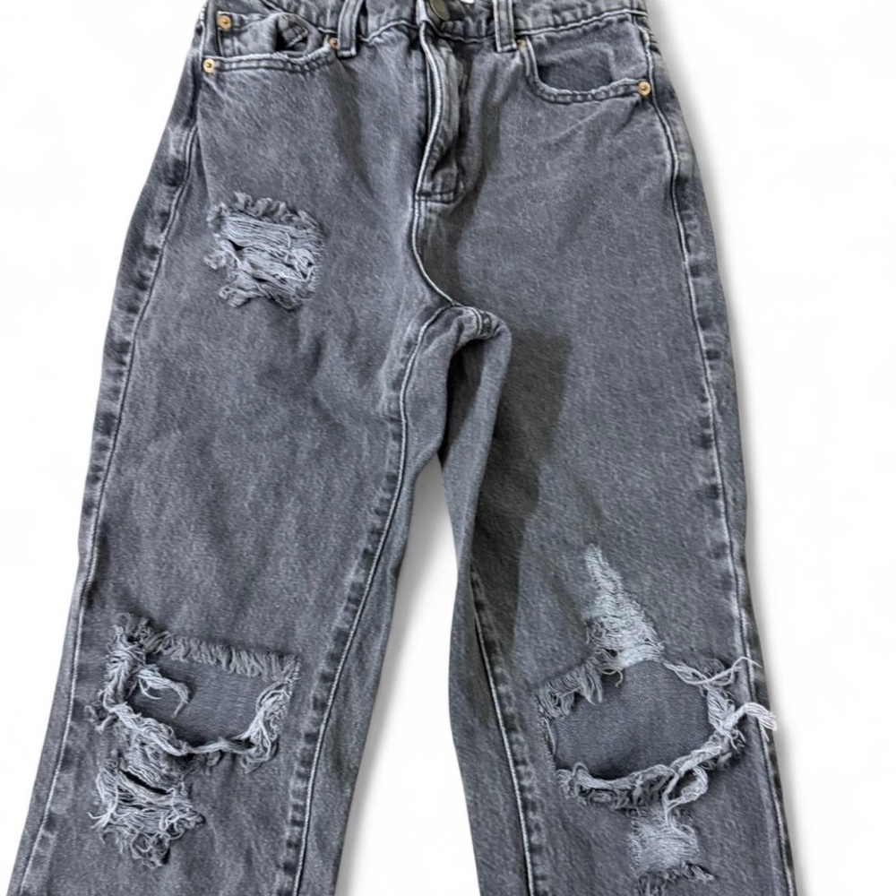 Garage High Rise Ripped Black Jeans